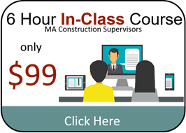 Massachusetts Construction Supervisor License FREE Continuing Education Classes