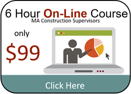 Massachusetts Construction Supervisor License Complete Continuing Education Package